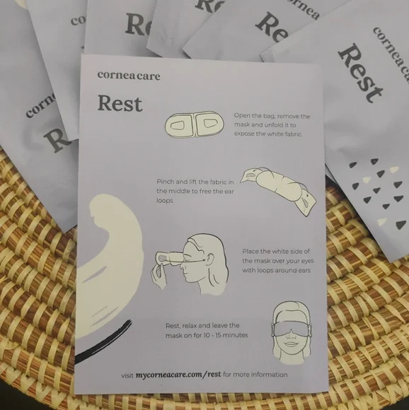 Cornea Care Rest Self-Heating Eye Masks, Pack of 6 NEW - Picture 3 of 14